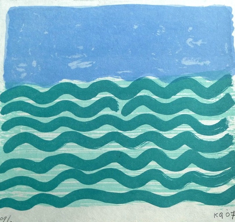 Klaas Gubbels, litho: Het Water, 2007, handgesigneerd kopen? Bied vanaf 90!