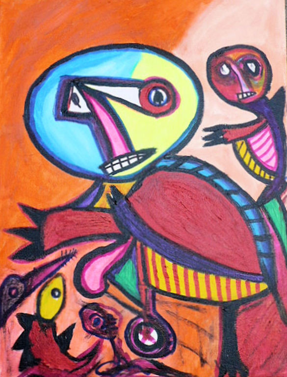 william remory; acryl op Canvaspanneel plus certificaat; de aanwijzing verkocht voor € 80!