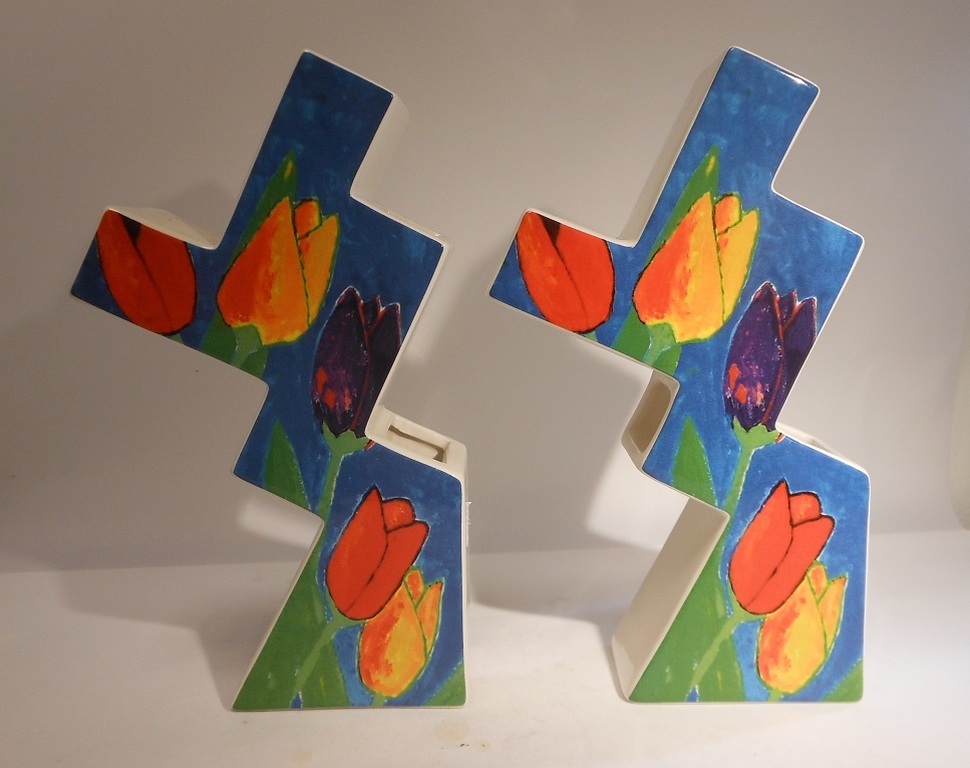 Janine Lokhorst - 2 tulpenvaasjes Schoonhoven Keramiek kopen? Bied vanaf 20!