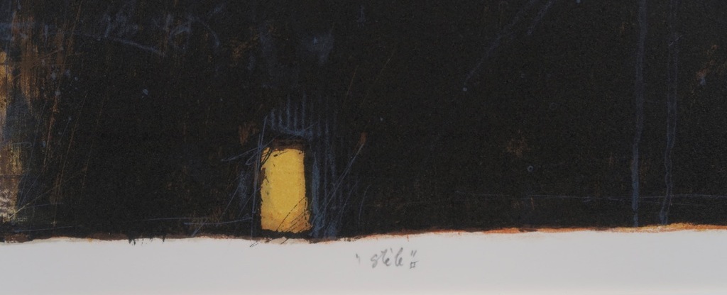 Bernard Remusat: Litho, Stele II - Ingelijst kopen? Bied vanaf 50!