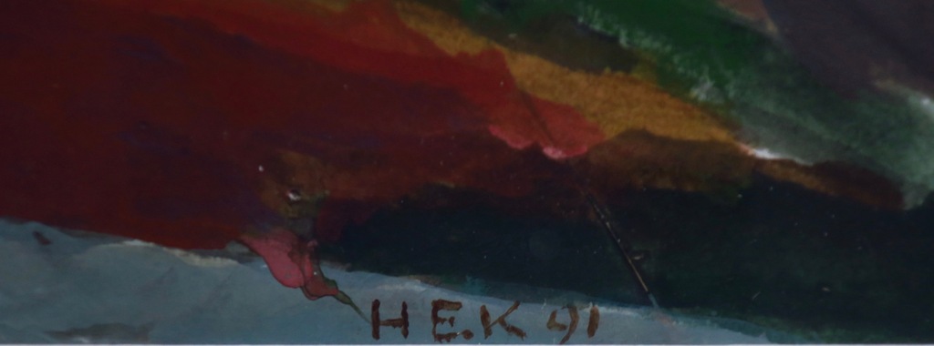 Hans Ebeling Koning: Gouache, Californie -Ingelijst kopen? Bied vanaf 60!