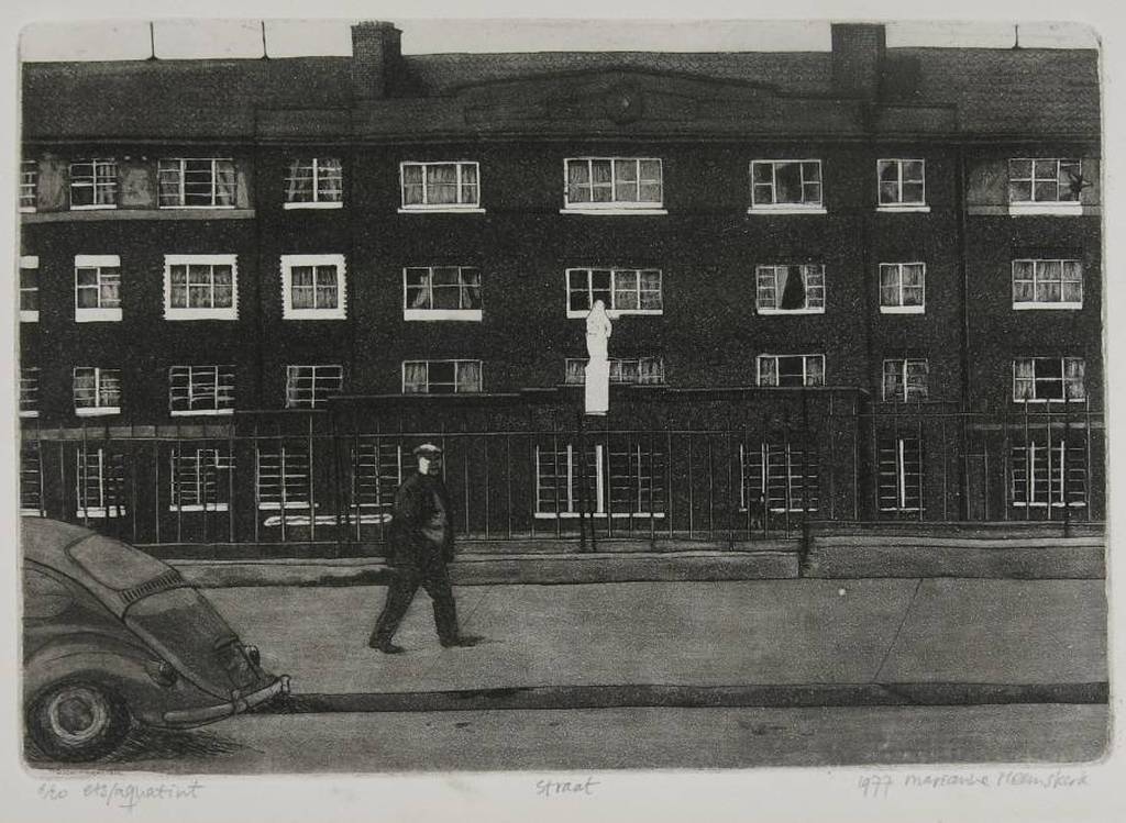 Marianne Heemskerk: Ets en aquatint, Straat met auto kopen? Bied vanaf 1!
