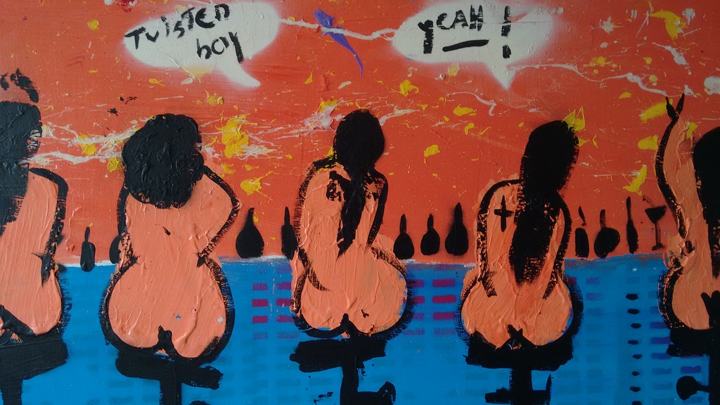 Espen Greger Hagen schilderij, bar ladies, 120 x 70 cm kopen? Bied vanaf 190!