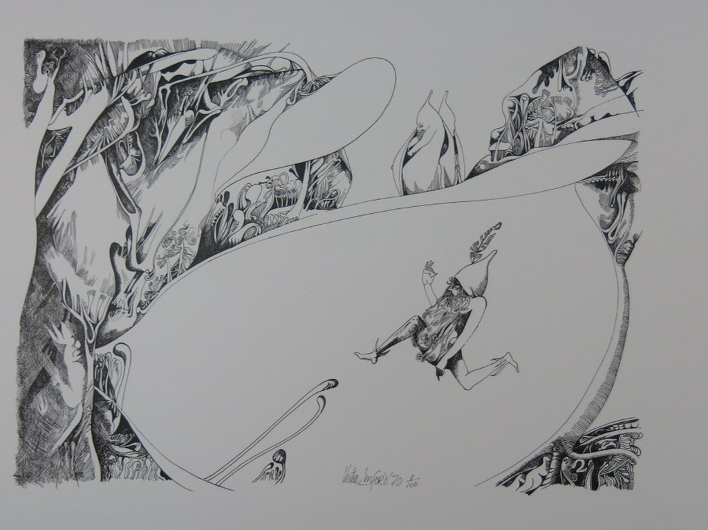 Victor Linford: Map met 10 gesigneerde litho's, Zonder titel  verkocht voor € 120!