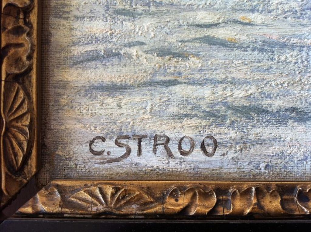 Cornelis Stroo (1860-1932) - olieverf op doek - Plasgezicht bij Kortenhoef kopen? Bied vanaf 1!