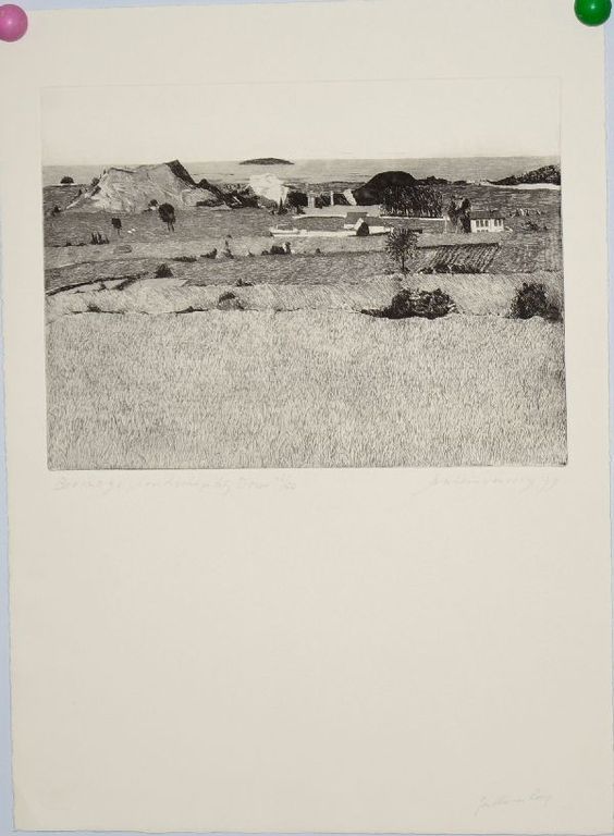 Jan Hein van Rooy: Ets. Borinage: Landschap bij Dour kopen? Bied vanaf 35!