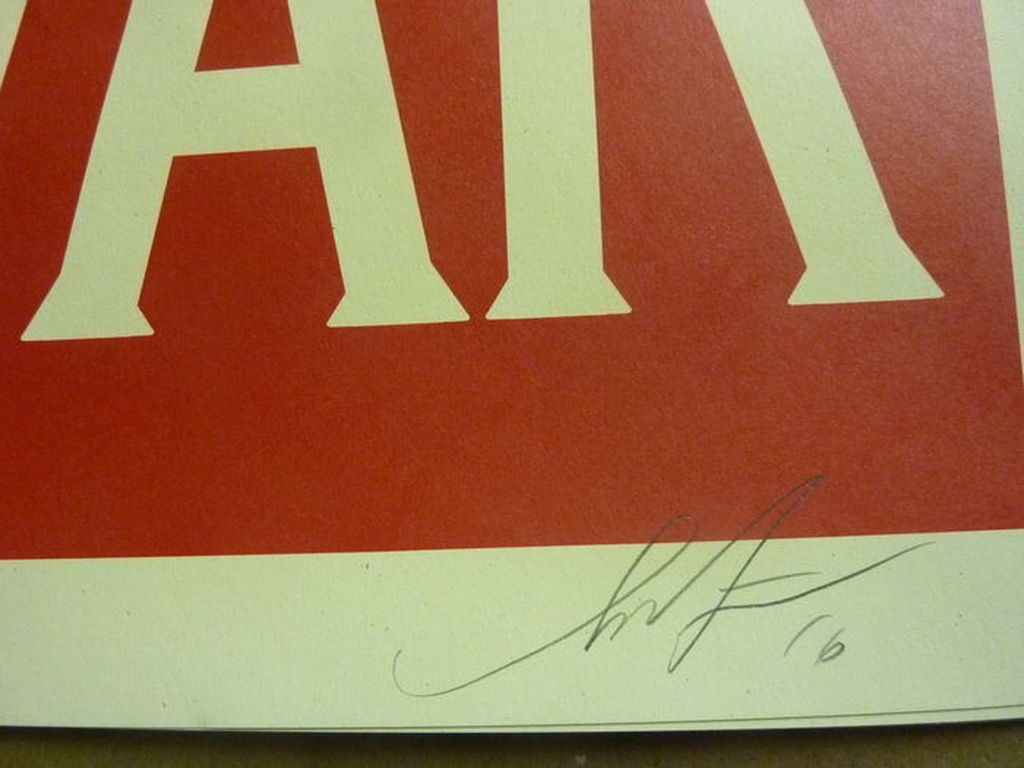 Buy Shepard Fairey: Kleurenlithografie 'Make Art Not War' - handgesigneerd? Bid from 89!