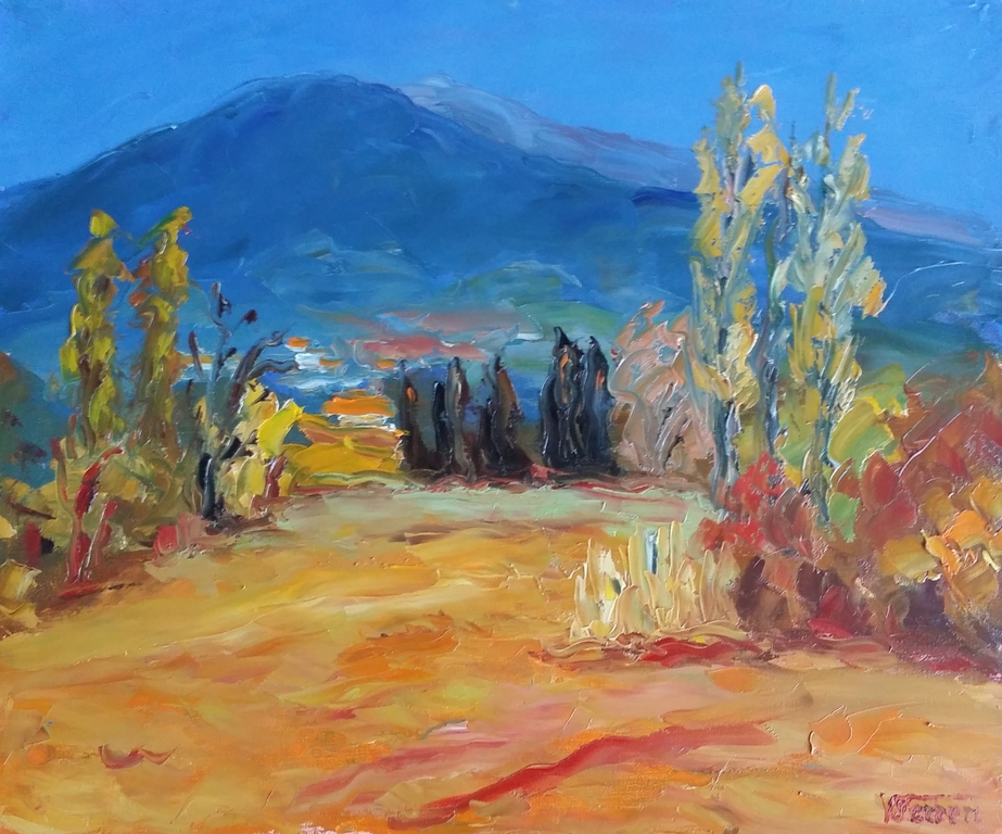 Victor Ferreri - olieverf op doek - Paysages des Alpilles kopen? Bied vanaf 50!