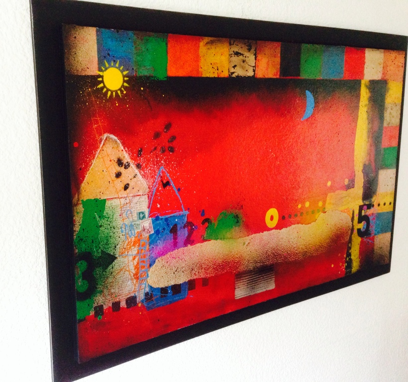 Theo koster, gemengde techniek, dag maan dag zon. kopen? Bied vanaf 1!