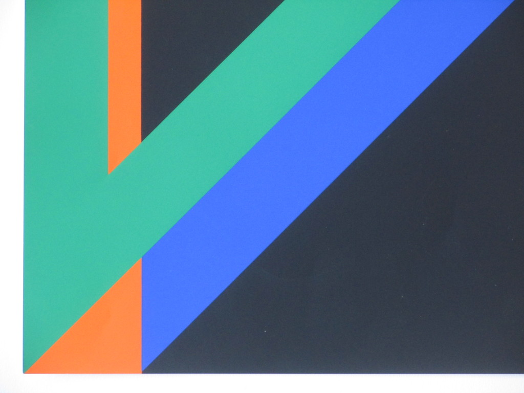 Horst Scheffler - Horst Scheffler, Kleurrijke abstracte compositie, Zeefdruk kopen? Bied vanaf 1!