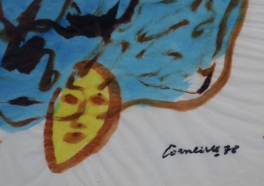 Corneille: 2 Aquarellen, Papillon de nuit - Ingelijst kopen? Bied vanaf 1325!