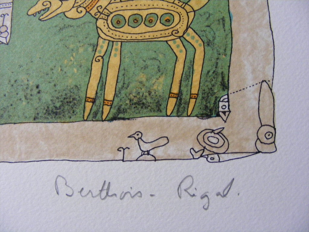 Bernard Berthois-Rigal, "Mystical World II", gesigneerde lithografie. kaufen? Bieten Sie von 145!