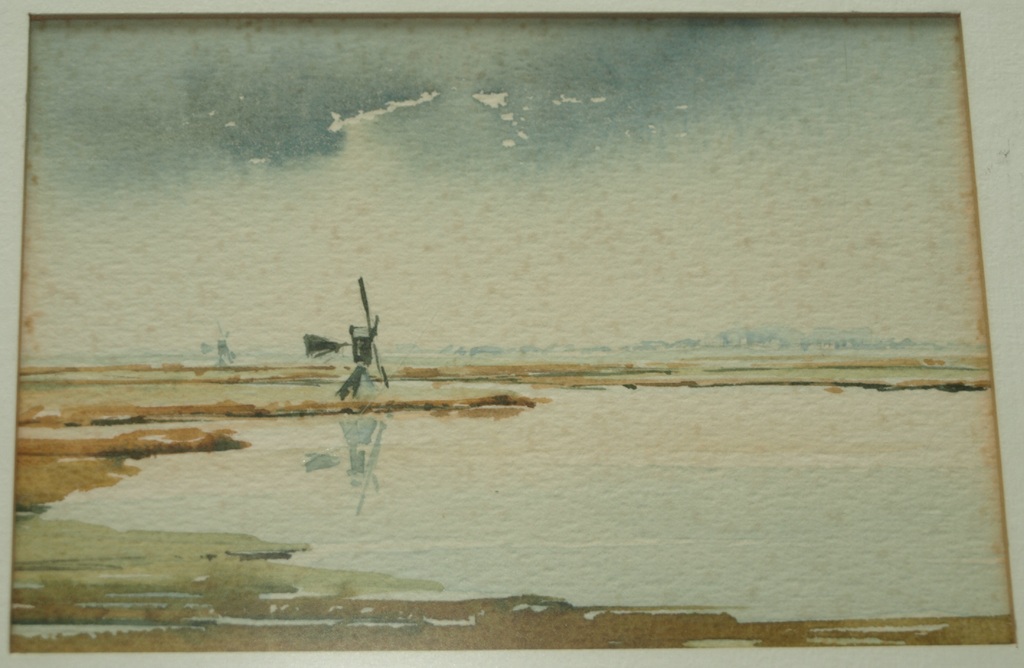 JAN GROENHART (1952) : Aquarel – Petmolentje in Wormer en Jisperveld – ca 1990 kopen? Bied vanaf 35!