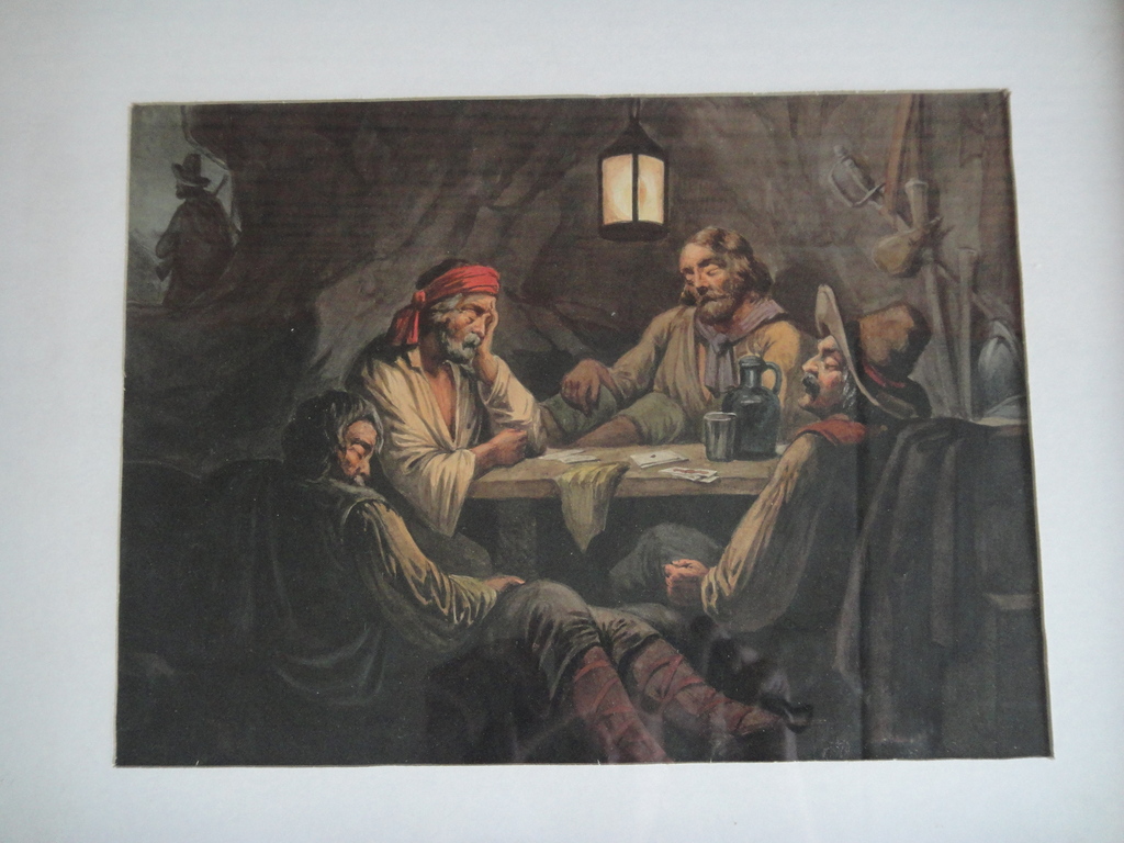 Gerrit Jan Derens (1831-1898) , aquarel, kaartspelende mannen kopen? Bied vanaf 1!