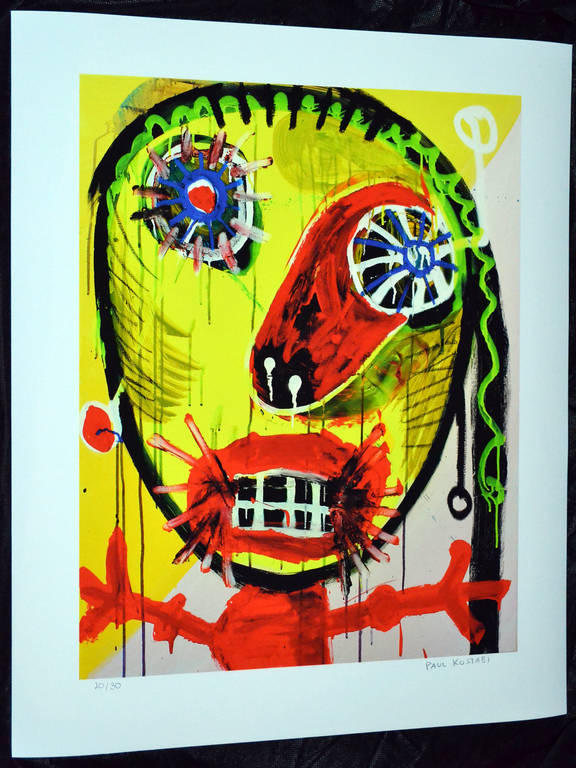 P. Kostabi, "Lazy, hazy and crazy" genummerd + gesigneerd verkocht voor € 120!