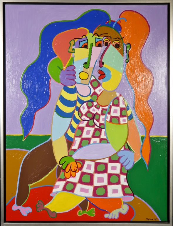 Twan de Vos: Acryl op doek, Verliefd - Ingelijst (Groot) kopen? Bied vanaf 100!