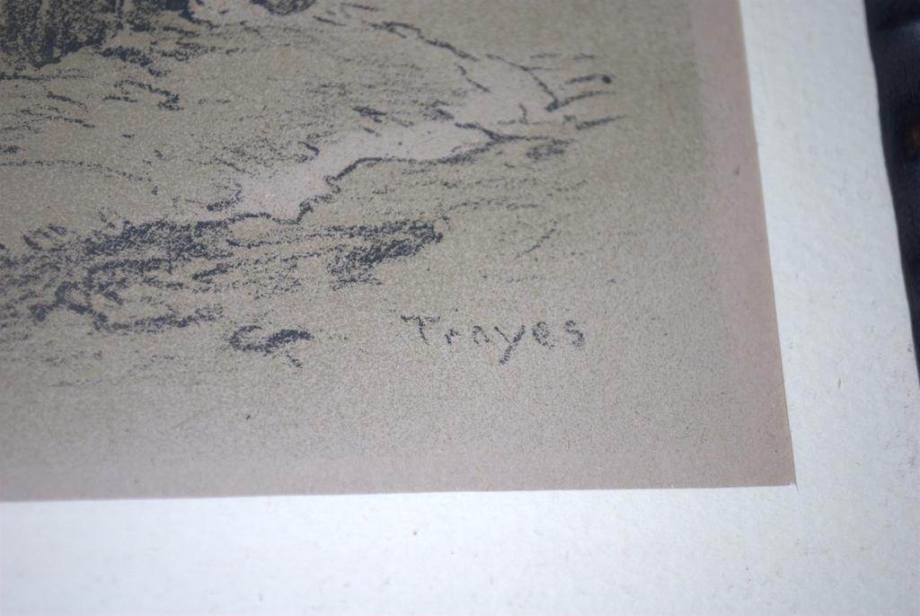 Alfred v Neste -- TROYES -- gesigneerde en ingelijste LITHO  kopen? Bied vanaf 20!