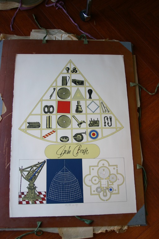 Lucio del Pezzo, litho 'Tycho Brhae' verkocht voor € 60!