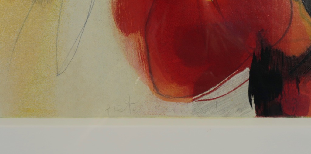 Pieter Vermeulen: Zeefdruk, Geschikt rood - Ingelijst (Groot) kopen? Bied vanaf 50!