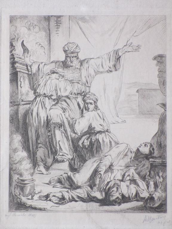 Dirk Harting, Bijbelse scene, Ets 1908 kopen? Bied vanaf 30!