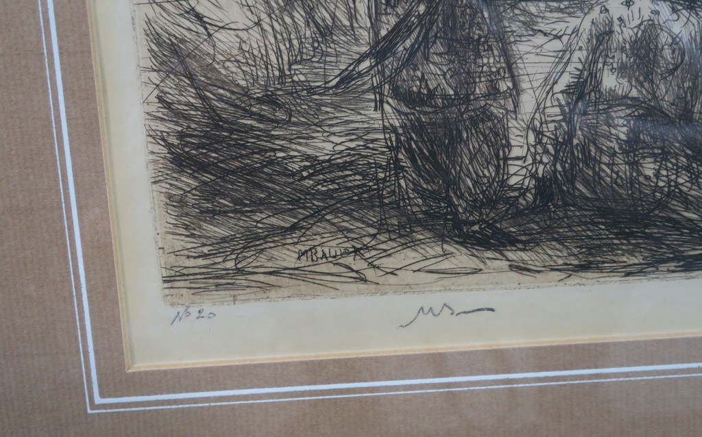 Marius Bauer: Ets, Feestdag in Delhi - Ingelijst kopen? Bied vanaf 300!