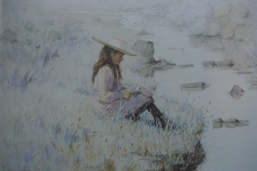 Edward v.Goethem 5 Aquarellen in klassiek passe-partout -SUMMER TIME-Lithografie kopen? Bied vanaf 75!