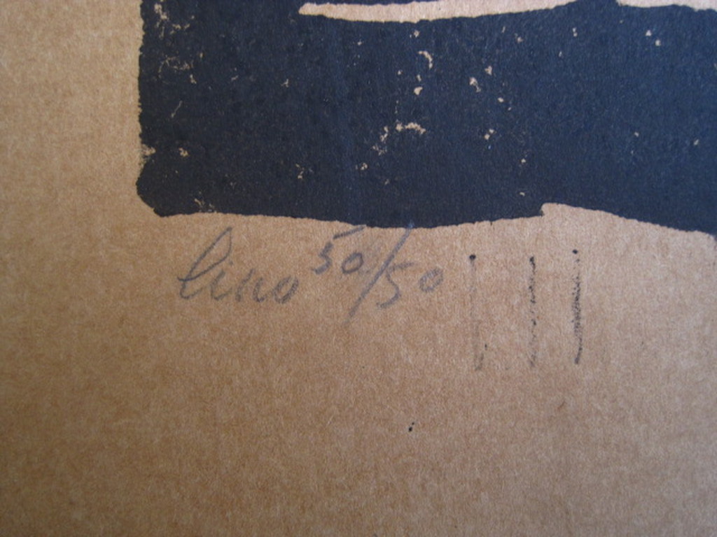 Originele gesigneerde handgekleurde Linoleumsnede Frenk van Heeswijk   kopen? Bied vanaf 1!