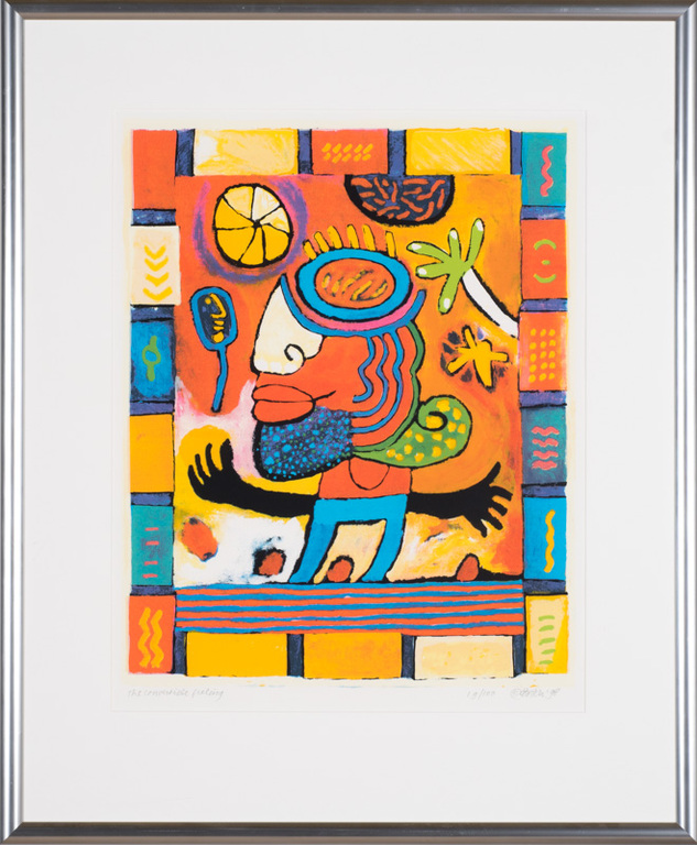 Clemens Briels,zeldzame zeefdruk ''The convertible feeling'' (fraai ingelijst) kopen? Bied vanaf 200!