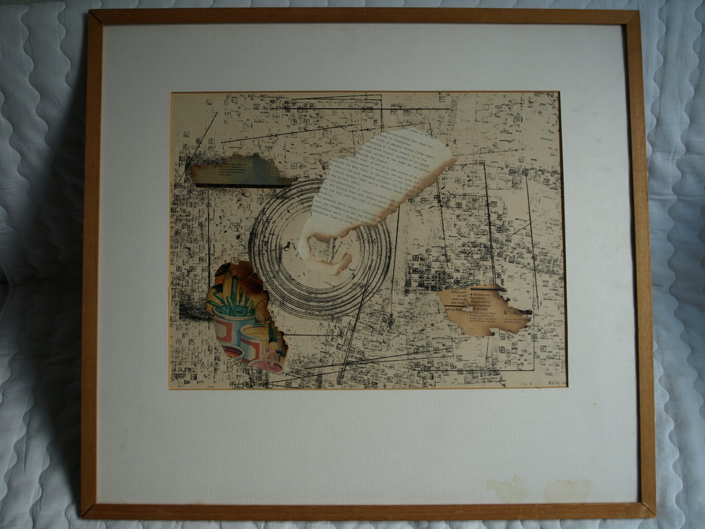 Herman Hamming (“Scipio”)- Collage – Signs through the Flame 2 – Ingelijst, 1976 kopen? Bied vanaf 75!