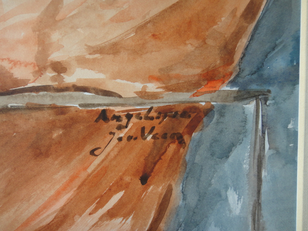 Jaap van Veen, aquarel, jaren '70 portret van Angelique kopen? Bied vanaf 1!