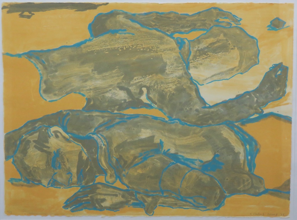 Koen Ebeling Koning: Litho, Twee figuren - Ingelijst kopen? Bied vanaf 35!