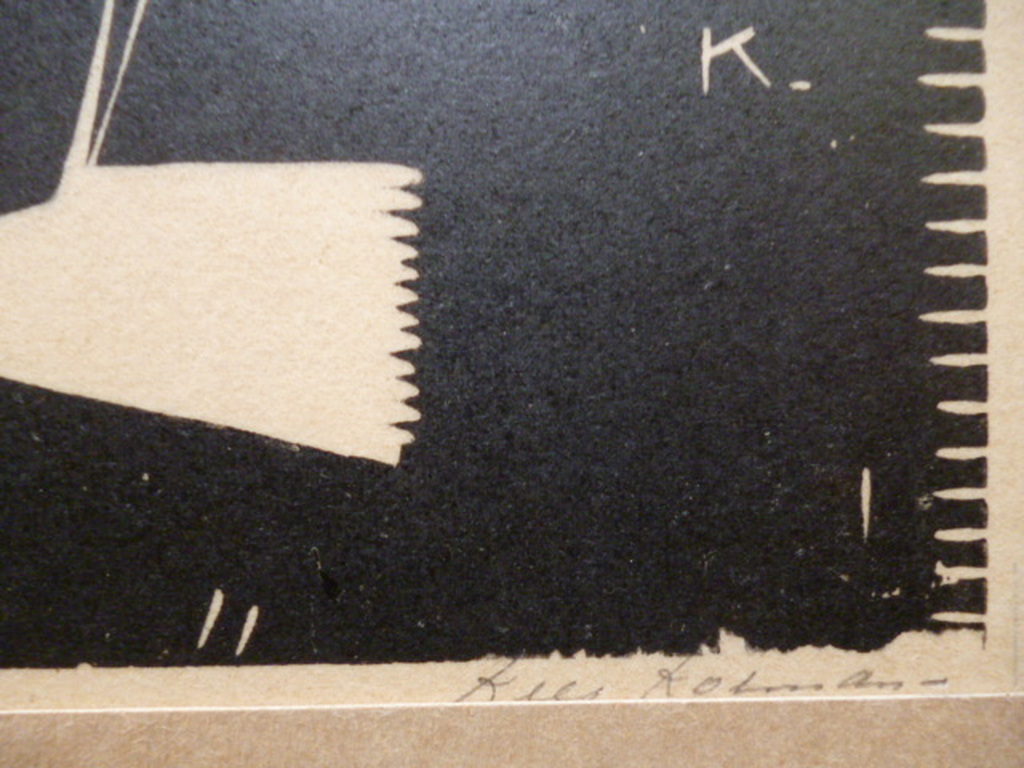 Kees Koeman - houtsnede - Briluil kopen? Bied vanaf 55!