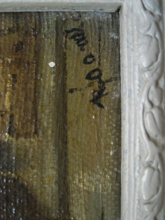 19e eeuws olieverf "interieur van kerk" onduid.gesigneerd  kopen? Bied vanaf 1!