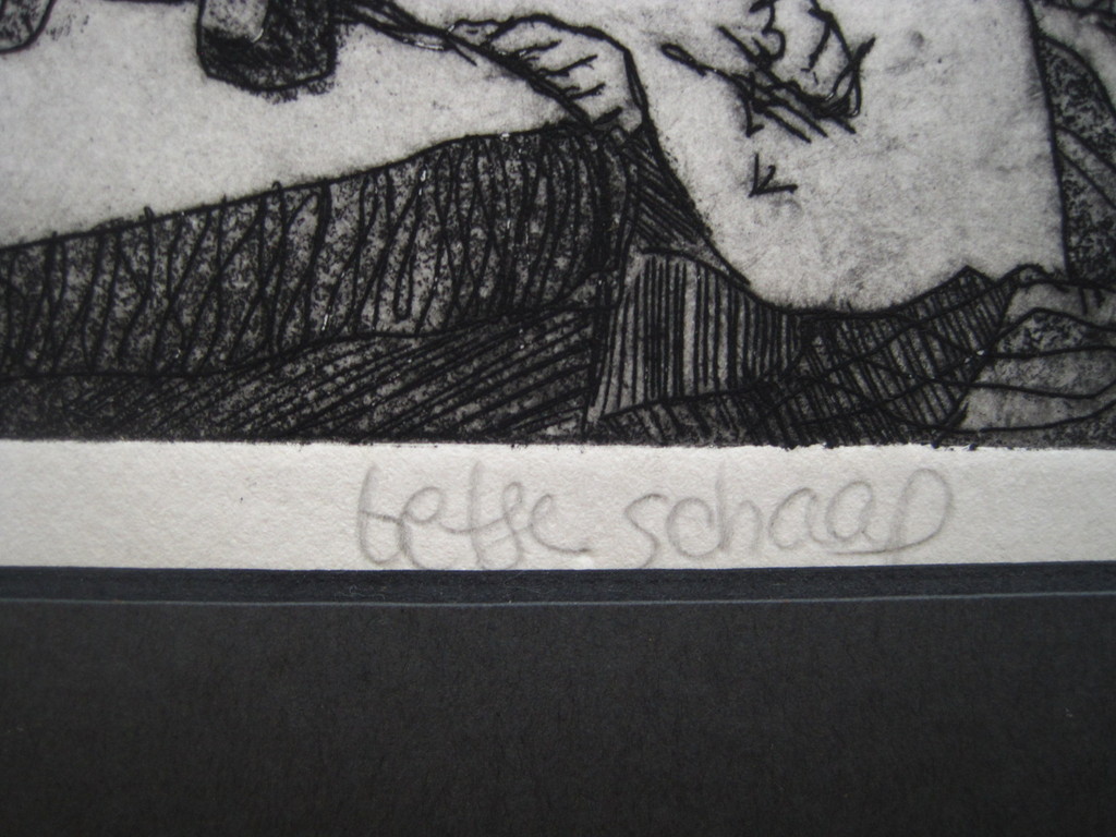 Hoogwaardige omstreeks 1960 droge naald Ets "Watercolor Child" gesigneerd   kopen? Bied vanaf 1!