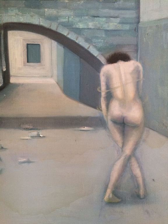 Y. Watanabe, groot schilderij, olieverf op doek, naakt kopen? Bied vanaf 1!