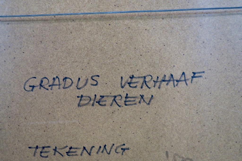 Gradus Verhaaf: Tekening, 4485 - Ingelijst (Groot) kopen? Bied vanaf 60!