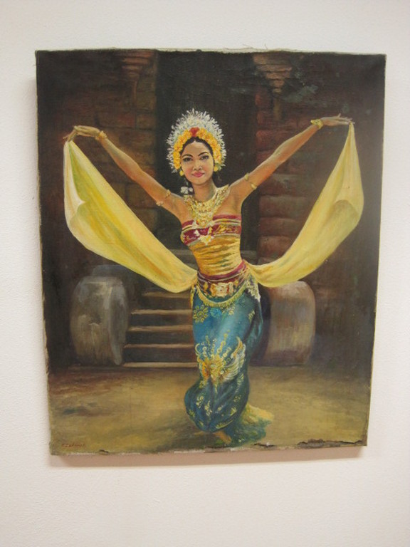 gesigneerd F.Eekhout olieverf Indonesie Bali danseres ca. 1920 kopen? Bied vanaf 1!