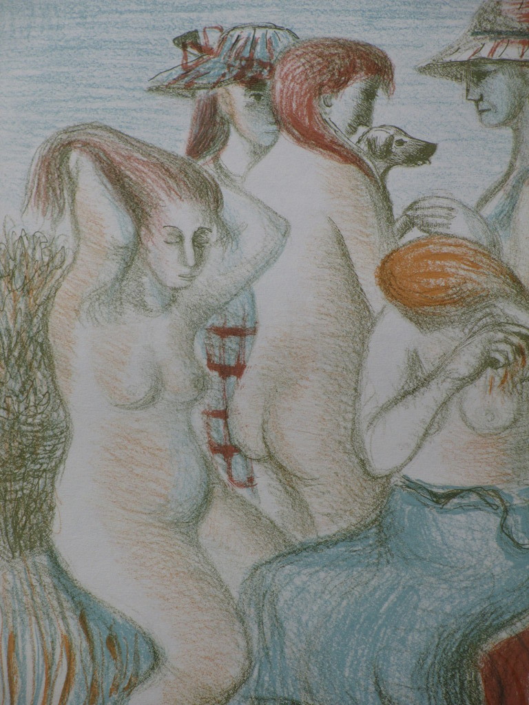 Kees Andrea, De baadsters, Kleurenlitho kopen? Bied vanaf 35!