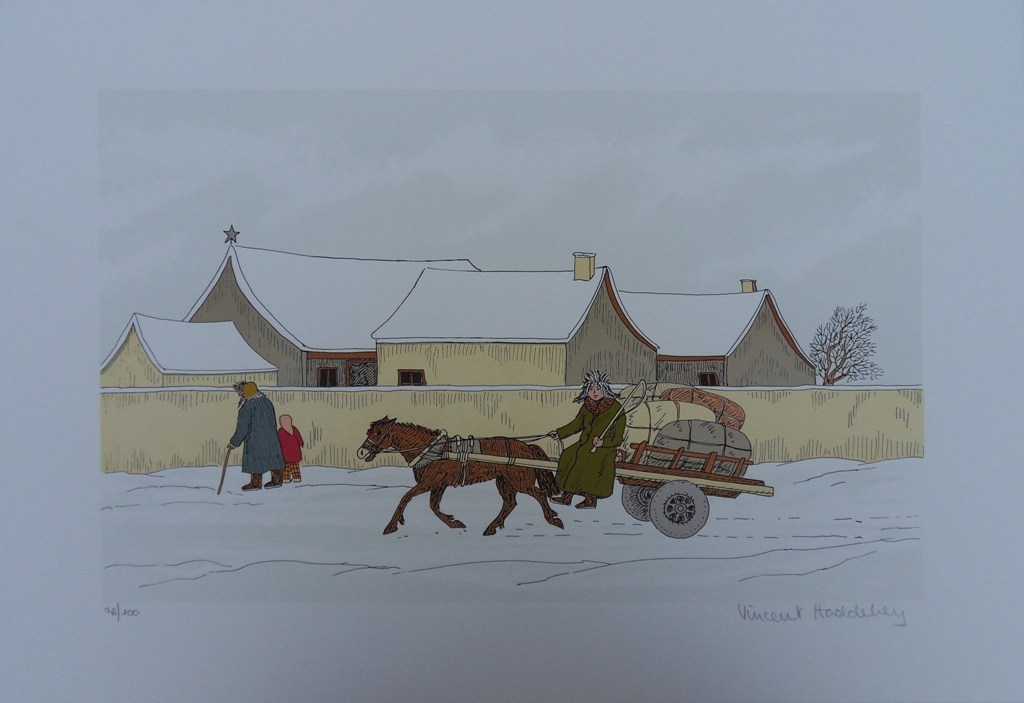 Vincent Haddesley. -Cheval en Hiver- Litho. Handgesigneerd. 1985. kopen? Bied vanaf 59!