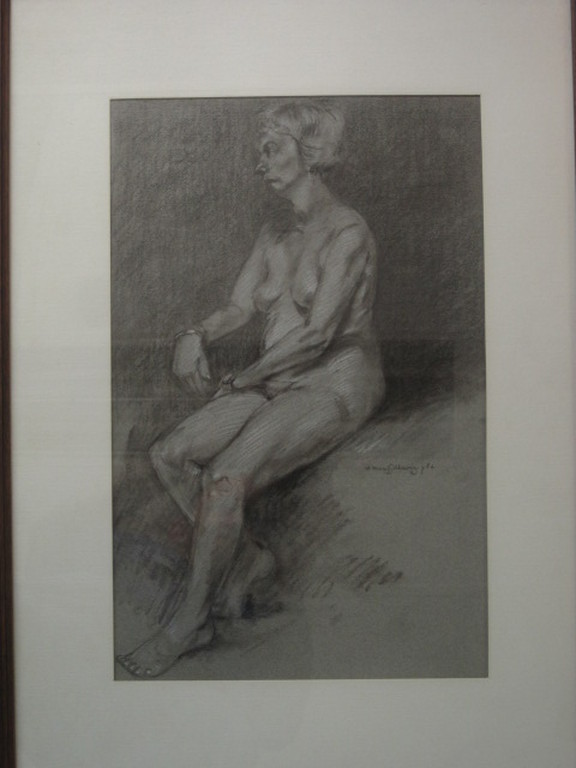 William McGillavry (1947-) pastelkrijt "zittend Naakt" 1982 gedateerd  kopen? Bied vanaf 1!