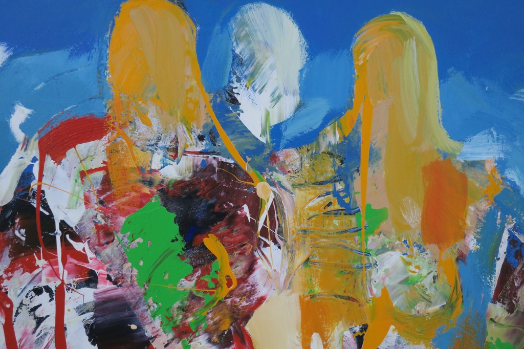 Peter Meijer: Olieverf op doek, Anna, Hannah en Johanna - Ingelijst (Groot) kopen? Bied vanaf 250!