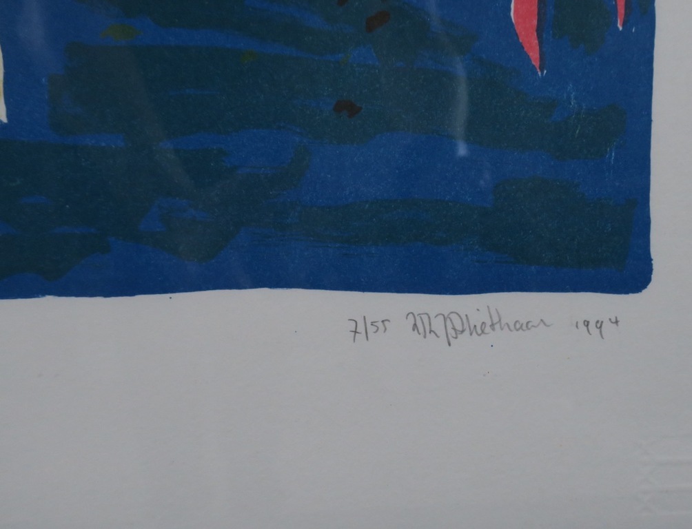 Dorian Hiethaar: Litho, Uitkijktoren - Ingelijst kopen? Bied vanaf 1!