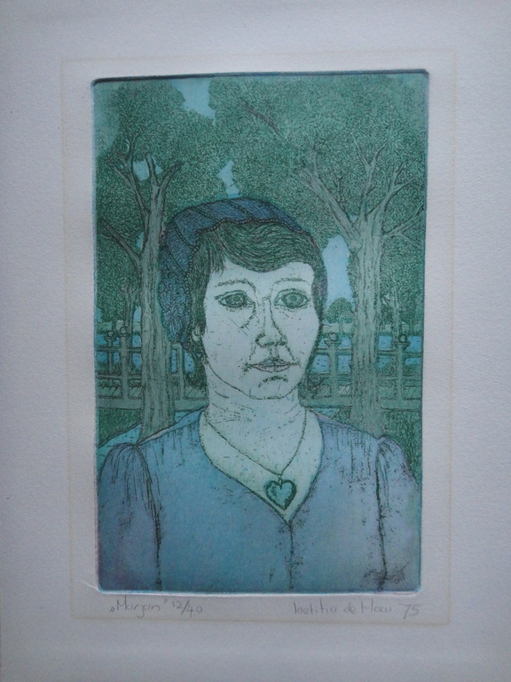 Laetitia de Haas, ets, portret van 'Marjan' kopen? Bied vanaf 20!