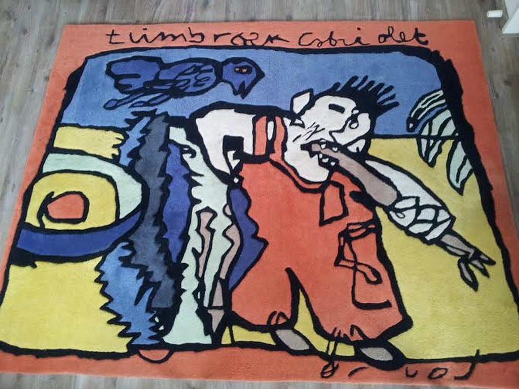 Herman Brood - Tapijt Tuinbroek Cabriolet 100% Zuiver Scheerwol 70/150 kopen? Bied vanaf 800!