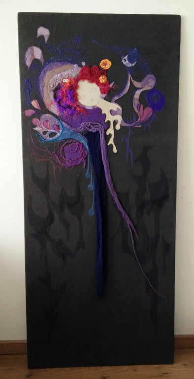 Pien Storm van Leeuwen, Textielschilderij, In knop kopen? Bied vanaf 200!