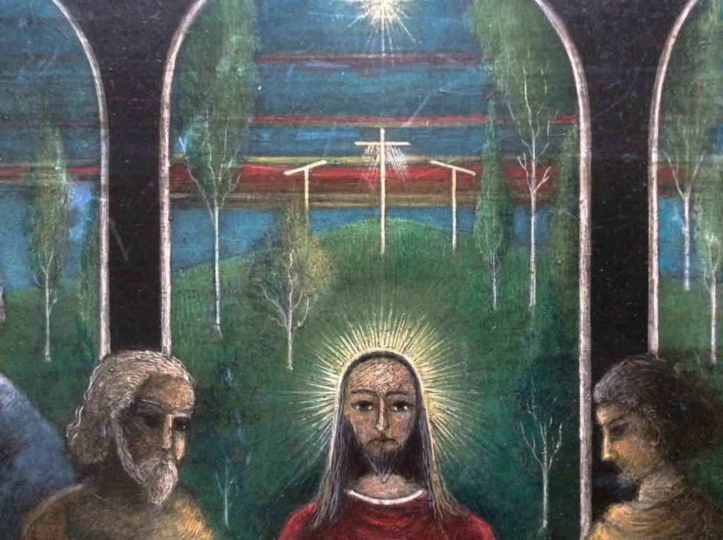 LAATSTE KANS! Nicolaas Huppes - Het Laatste Avondmaal - olieverf op hout, 1961 kopen? Bied vanaf 150!