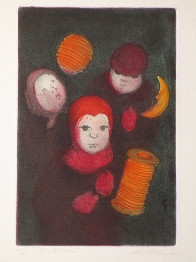 Willy Belinfante, Lampionnen, Kleurets verkocht voor € 40!