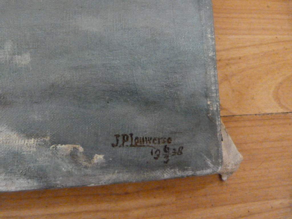 J,P, Louwerse - schilderij - gedateerd  1938. kopen? Bied vanaf 1!