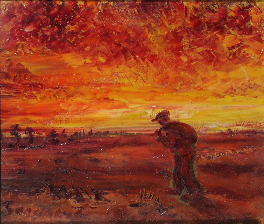 Bram Bogart: Olieverf op board, Z.T. - Ingelijst kopen? Bied vanaf 1000!