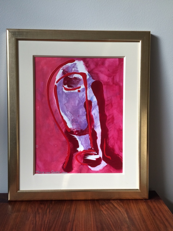 Harry van Gestel, Verf op papier, geen titel kopen? Bied vanaf 400!